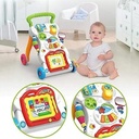 Baby Walker Baby Walker and Activity Game Center Sit-to-Stand Learning Walker Push Carts Toddler Toys Car with Music Light Removable Instrument Game Panel Baby Walkers and Activity Center