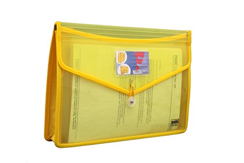 [E-COM130] Solo DC- 554 Flexi Document Case (with Xtra Net Pocket) - Super Line Yellow