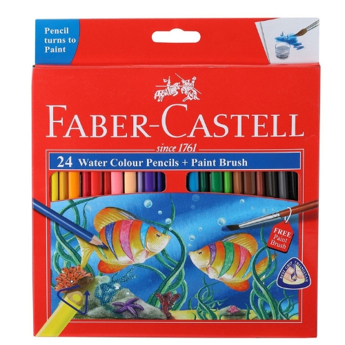 [E-COM164] Faber Castell 24 Grip +Brush Watercolour Pencils