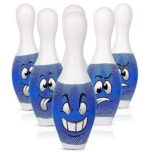 [E-COM382] buyy.in Bowling Set for Kids Big Size Plastic Set of 6 Pins and 1 Ball Toy for Boys Girls & Kids Indoor Sports Play 