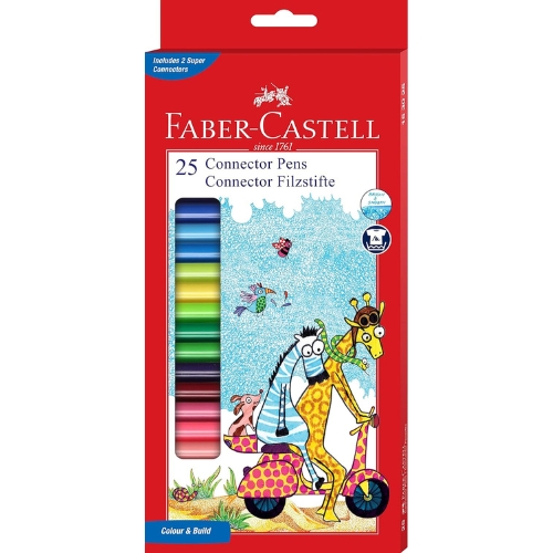 [E-COM464] Faber-Castell Connector Pen Set - Pack of 25 (Assorted)