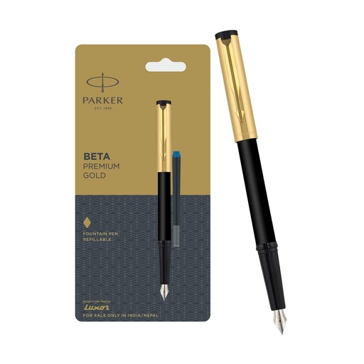 [PARKER-12] parker beta primium gold trim fountain pen 