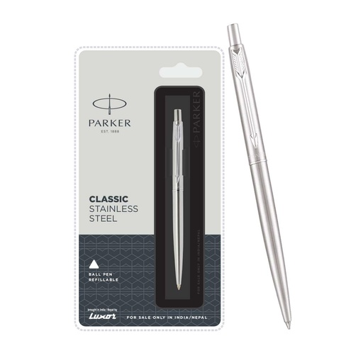 [PARKER-16] parker classic stainless steel chrome trim ball pen 
