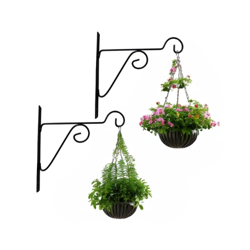 Wall Brackets for Hanging Pots, (set of 2)